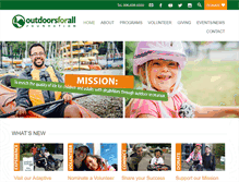 Tablet Screenshot of outdoorsforall.org